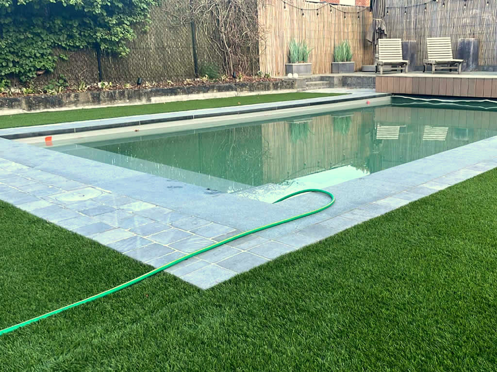 Na afwerking kan het water er terug in